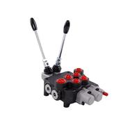 Generico 2/3 Bobine 11GPM 3600PSI Valvola di controllo idraulica direzionale a doppio effetto Adatto for il motore del cilindro della pompa(2 Spools)