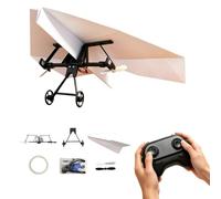Generico 2.4G Remote Control Paper Airplane Kit With Gyro Stabilizer | DIY Electric Foam Fixed Wing Drone | Lightweight Foldable Twin Propeller Hobby Toy For Beginners