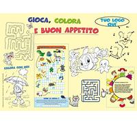 Generico 2.500 Tovagliette Bimbi, Sottopiatto da Colorare cm 30x40, Usa e Getta Monouso per Ristoranti, Bar, Pizzerie