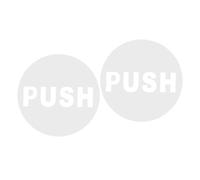 Generico 2 Adesivi Adesivi per Porte Rotondi Push-Pull in Gomma Riutilizzabili per Vetro Plastica e Metallo Segnaletica per Casa Ufficio e Ristorante Facili da Applicare e Rimuovere