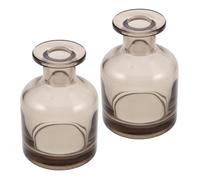 Generico 2 Bottiglie Diffusore Vuote in Vetro Ambrato da 150 Ml Bocca di Diffusione e Supporto per Bastoncini di Giunco Contenitori Ricaricabili per Oli Essenziali e Aromaterapia in
