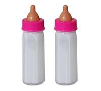 Generico 2 Bottiglie Magiche per Bambole, Accessori di Alimentazione con Effetto Liquido Scomparsa, Latte e Succo per Gioco di Ruolo, Set di 2 Accessori per Bambole