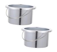 Generico 2 Contenitori Interni Antiaderenti per Fusione Cera in Alluminio Pentole per Scaldacera 100Mm Accessori Affidabili per Macchina Depilazione Superficie Liscia e Maniglia Sicura