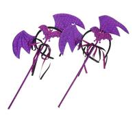 Generico 2 Impostati Fasce Pipistrello Halloween con Bacchetta Fatata Accessori Capelli per Donna Uomo Decorazioni Costume per Feste Cosplay e Mascherate