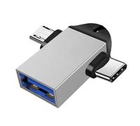 Genérico 2 in 1 Adattatore -USB Type-C e USB 3.0 Converter | Adattatore a doppia porta per smartphone, tablet, TV Stick Multimedia, Unità USB, Accessorio T