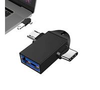 Genérico 2 in 1 Adattatore -USB Type-C e USB 3.0 Converter | Adattatore a doppia porta per smartphone, tablet, TV Stick Multimedia, Unità USB, Accessorio T