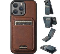 Generico 2 in 1 Cowboy Pattern Leather Case with Removable Magnetic Tape, Luxury Leather for iPhone Case with Horizontal & Vertical Stand, Business Protective Case (Brown,For iPhone14Promax)