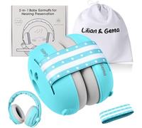 Generico 2 in 1 Cuffie Neonato Antirumore -25dB,Protettori acustici per neonati, archetto regolabile, antiscivolo e antistress, protezione acustica ideale per neonati fino a 48 mesi