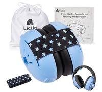 Generico 2 in 1 Cuffie Neonato Antirumore -25dB,Protettori acustici per neonati, archetto regolabile, antiscivolo e antistress, protezione acustica ideale per neonati fino a 48 mesi