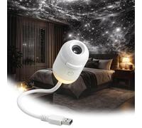 Generico 2-in-1 Galaxy Projector Night Light,Starry Sky Projector & Night Light,360° Adjustable LED Space Galaxy Lamp, Multiple Projection Films & HD Images for Car and Bedroom Decoration (5 Slides)