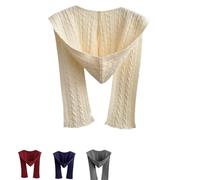 Generico 2-in-1 Unisex Hooded Scarf,Winter Warm Knit with Pocket for Men & Women,Cold Weather Outdoor Activities (apricot)