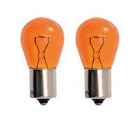 Generico 2 LAMPADINE ARANCIONI 12V 21W Ba15s P21W luci lampada vetro AUTO frecce