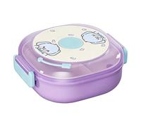 Generico 2-Layer Divided Lunch Box Container with Spoon Fork and Soup Bowl