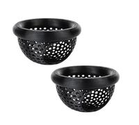 Generico 2 Pack Floating Betta Feeding Ring - PP White Black 7x7x4cm Aquarium Landscaping - Shrimp Shelter Hammock Decoration For Small Fish - Feeder Corral