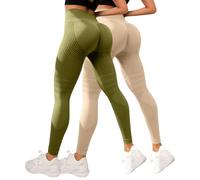 Generico 2 Pack Leggins 3D Anticellulite Donna,solenao Leggins 3D Compressione Graduata Push Up - Solenao Leggings Anti Cellulite -Lipedema Sculpture Leggings Sportivi Pantacollant Modellante per