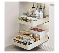 Generico 2 Pack Pull Out Cabinet Organizer with Soft-Close, Heavy Duty Shelves for Kitchen, Pantry & Bathroom - Space-Saving Storage Solution, Maximize Efficiency & Accessibility(20x43x7cm)