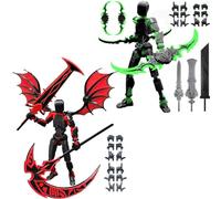 Generico 2 Pack T13 Action Figure Set (Assembly Completed),Dummy 13,Titan 13 Action Figures,3D Printed Toys Multi-Jointed Movable,Nova 13 Action Figures Desktop Decorations for Game Lovers Toy