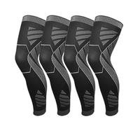 Generico 2 Paia di Maniche a Compressione for Ginocchiere Lunghe Professionali Sportive, Supporto for tutore for Manica Intera for Proteggere Il Calcio da Basket(XL)