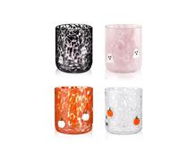 Generico 2 Pcs Halloween Icon Juice Glasses, New 14oz Icon Stemless Drinking Pumpkin Glasses Set, Pumpkin Icon Glasses, Ideal for Gift Party Lovely Gifts Drinkware (4PCS)