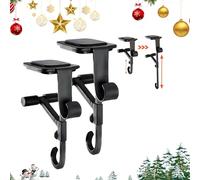 Generico 2 PCS Paeose Garland Holder for Mantle - 2025 New Paeose Fireplace Stocking and Garland Hanger, Long and Short Double Hooks, Holds up to 20 Pounds per Hook, For Most Mantels 0.5"-8.5" (2PCS)