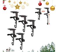 Generico 2 PCS Paeose Garland Holder for Mantle - 2025 New Paeose Fireplace Stocking and Garland Hanger, Long and Short Double Hooks, Holds up to 20 Pounds per Hook, For Most Mantels 0.5"-8.5" (5PCS)