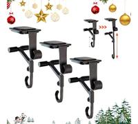 Generico 2 PCS Paeose Garland Holder for Mantle - 2025 New Paeose Fireplace Stocking and Garland Hanger, Long and Short Double Hooks, Holds up to 20 Pounds per Hook, For Most Mantels 0.5"-8.5" (3PCS)