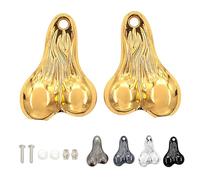 Generico 2 Pcs Toy Remote Control Hanging Truck Balls Nuts, Realistic Durable Car Accessories, Zinc Alloy Bumper Balls Bull Nut (Gold)