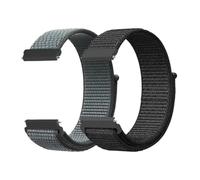 Genérico 2 pezzi 20mm 22mm cinturino in nylon for orologio 5 46mm 4pro Buds GT6 PRO GT6 GT5 braccialetto sportivo cinturino traspirante intrecciato(Gray-Black,20mm Watchband)