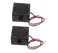 Generico 2 Pezzi Altoparlante Portatile 5w 4ohm Nero Full-range Audio in Plastica e Metallo per Progetti DIY e Monitor Tv