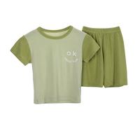 Generico 2 Pezzi Bambino Ragazze Pigiama,Pigiama per Bambina Set di Biancheria da Notte Abbigliamento Solido Loungewear Tops Pants Nightwear Pigiama 7 a 8 Anni