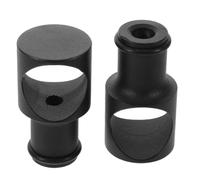Generico 2 Pezzi Barn Door Hardware Guida a Pavimento e Fermo Binario Scorrevole in Metallo Nero, Regolabile e Silenzioso, per Scala da Biblioteca e Librerie Domestiche, Accessori