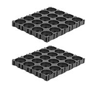 Generico 2 Pezzi Batteria 4X5 cella distanziatore radiante Shell Pack plastica Supporto di immagazzinaggio del Calore Staffa Supporto per batterie al litioDeft elaborato