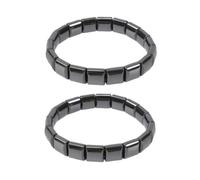 Genérico 2 Pezzi Bracciali Pietre Naturali Per Uomini, Naturale Ematite Bracelet Men, Bracciale In Ematite Uomo, Pietra Protezione Mentale Per Padre Classe Matrimonio Marito Sposo E Amici
