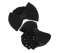 Generico 2 Pezzi Copricapo Chignon per Ragazza Accessorio per Hostess Hotel e Banche Design e Affidabile Contenimento Sicuro Dei