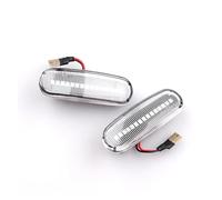 Generico 2 Pezzi Dinamica LED Indicatori Di Direzione Indicatore Laterale Luce Ripetitore Lampada Per Fiat Per Panda 169 Per Grande Per Punto Indicatore Luminoso(Dynamic Crystal)