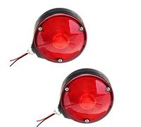 Generico 2 Pezzi Indicatore Laterale Luce Arancione Rosso 24V Led Fanalino Specchio Universale per Rimorchi Furgoni Camion