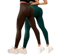 Generico 2 Pezzi Leggins 3D Anticellulite Donna Leggings Anti Cellulite Compressione Graduata Push Up Lipedema Pantacollant Sportivo Senza Cuciture Vita Alta per Fitness Yoga Corsa Modellante Estivi