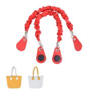 Generico 2 Pezzi Manici Borsa,Tracolla Removibile in Similpelle con Pieghe,Manici per Borse Manici in Pelle PU tracolle per O Bag Manici per Borse da Tenere a Mano per la Realizzazione (Rosso)