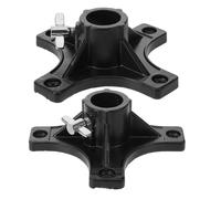 Generico 2 Pezzi Poggia croce per sgabello per batteria accessori batteria cuffie per batteria cremagliera kit asta percussioni parti della batteria accessori per tamburo alluminio Black