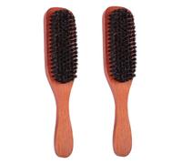 Generico 2 Pezzi spazzola di setole spazzola per d'epoca spazzola per da viaggio spolverino per per barbieri spazzola per per le donne Di legno Marrone