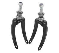 Generico 2 pezzi Staffa in Metallo Frontale per Ruota Sedia a Rotelle con Cuscinetti Forcella Compatibile con Ruote Girevoli per Carrozzina Facile Installazione e Alta Colore Casuale