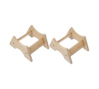 Generico 2 Pezzi Stand per barile di vino supporto della brocca di vino stand di riser contenitore Base di distributore di whisky porta distributore di bevande Di legno Marrone chiaro