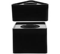 Generico 2 Pezzi Supporto per Microfono con Logo a Forma di Triangolo e Cubo in Abs Nero, Leggero e Stabile per Sale di Trasmissione e Ambienti Esterni