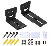 Generico 2 pezzi Supporto Universale Altoparlante a Parete, Braccio Allungabile Floating Rack Home Theater Speaker Supporti in Metallo Costruzione