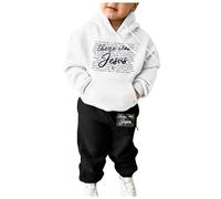 Generico 2 Pezzi Tuta Bambini 2025 Ragazzi Felpa Con Cappuccio Set Multi Colore Bambino Top E Pantaloni Kids Top+Pantalone Per Ragazze Sportiva