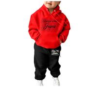 Generico 2 Pezzi Tuta Bambini 2025 Ragazzi Felpa Con Cappuccio Set Multi Colore Bambino Top E Pantaloni Kids Top+Pantalone Per Ragazze Sportiva