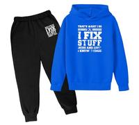 Generico 2 Pezzi Tuta Bambini 2025 Ragazzi Felpa Pullover Set Da Calcio Ragazzo A Maniche Lunghe Top+Pantalone Per Ragazze Di Abbigliamento Felpe Alla Moda