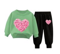 Generico 2 Pezzi Tuta Bambini 2025 Ragazzi Felpa Pullover Set da Calcio Ragazzo Maniche Lunghe Girocollo Ragazze Abbigliamento Inverno Europa E Stati Uniti di Felpe 3-15 Anni