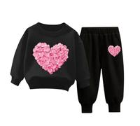 Generico 2 Pezzi Tuta Bambini 2025 Ragazzi Felpa Pullover Set da Calcio Ragazzo Maniche Lunghe Girocollo Ragazze Abbigliamento Inverno Europa E Stati Uniti di Felpe 3-15 Anni