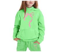 Generico 2 Pezzi Tuta Bambini Bambine Felpa Pullover Set Cordinata Full Print E Pantalone Abito da Bambina Chic Ed Elegante Jogger Inverno Primavera Sportiva Completo
